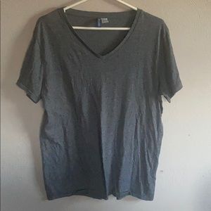 Divided (H&M) Grey V Neck T Shirt